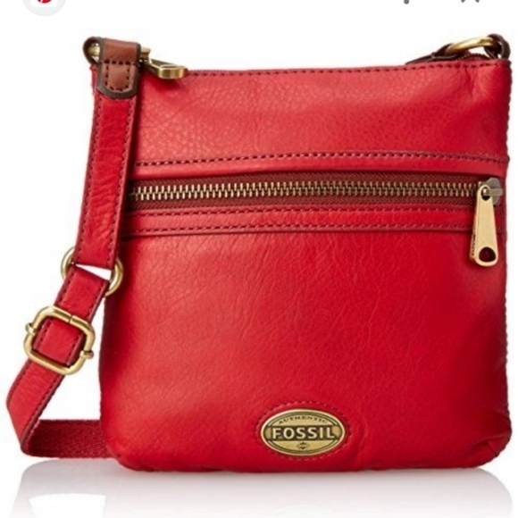 Vintage Fossil Leather Mini Explorer Crossbody Bag - Picture 1 of 9